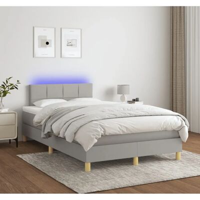 MAISONCHIC Hellgraues Verstellbares Bett mit LED - Bett MAISONCHIC Hellgraues Verstellbares Bett mit LED - Bett