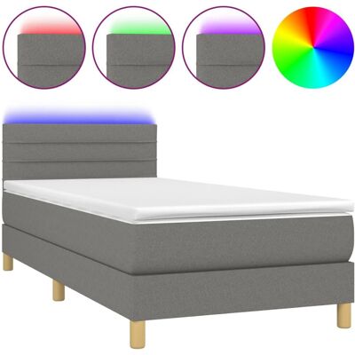 vidaXL 3133750 Bett - Verstellbares LED Licht, Taschenfederkern, Dunkelgrau vidaXL 3133750 Bett - Verstellbares LED Licht, Taschenfederkern, Dunkelgrau