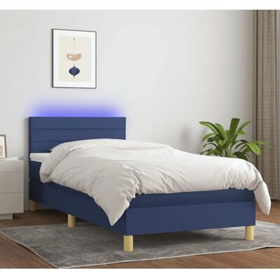 MAISONCHIC Verstellbares Bett mit LED - Einzelblau 80x200cm MAISONCHIC Verstellbares Bett mit LED - Einzelblau 80x200cm