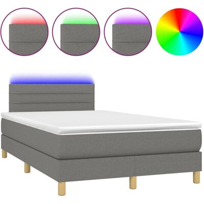 vidaXL Bett mit LED und Matratze - Bett vidaXL Bett mit LED und Matratze - Bett