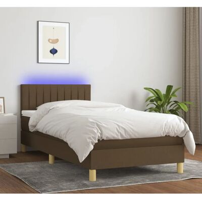 Maisonchic Braune Bett mit LED und verstellbarem Kopfteil - Bett Maisonchic Braune Bett mit LED und verstellbarem Kopfteil - Bett