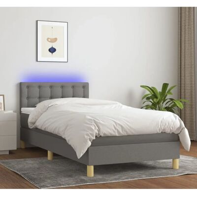 Maisonchic Dunkelgraues Bett mit LED, 80x200 cm - Bett Maisonchic Dunkelgraues Bett mit LED, 80x200 cm - Bett