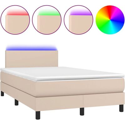 vidaXL 3134098 Bett - Kunstleder, Verstellbares Kopfteil, LED-Streifen vidaXL 3134098 Bett - Kunstleder, Verstellbares Kopfteil, LED-Streifen
