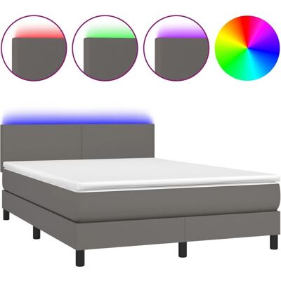 vidaXL Bett mit LED und Matratze vidaXL Bett mit LED und Matratze