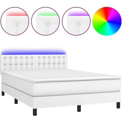 vidaXL 3134226 Bett mit LED & Taschenfederkernmatratze vidaXL 3134226 Bett mit LED & Taschenfederkernmatratze