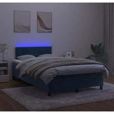 vidaXL Bett mit Matratze, LED, 120x200cm - Bett vidaXL Bett mit Matratze, LED, 120x200cm - Bett