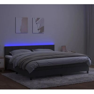 vidaXL Boxspringbett mit Matratze & LED - Bett & Matratze vidaXL Boxspringbett mit Matratze & LED - Bett & Matratze