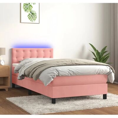 MAISONCHIC Rosa Samtbett mit LED - Bett MAISONCHIC Rosa Samtbett mit LED - Bett