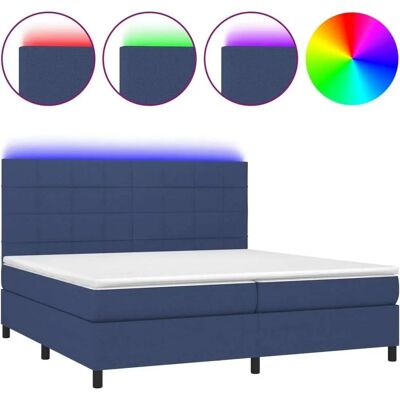 Jinlefu Blaues Bett mit LED 200x200cm Jinlefu Blaues Bett mit LED 200x200cm