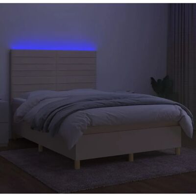 JINLEFU Bed met Matras en LED-verlichting - 140x190 cm JINLEFU Bed met Matras en LED-verlichting - 140x190 cm