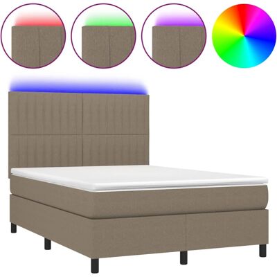 VidaXL Bett mit LED - Verstellbares Kopfteil - 140x190 cm VidaXL Bett mit LED - Verstellbares Kopfteil - 140x190 cm