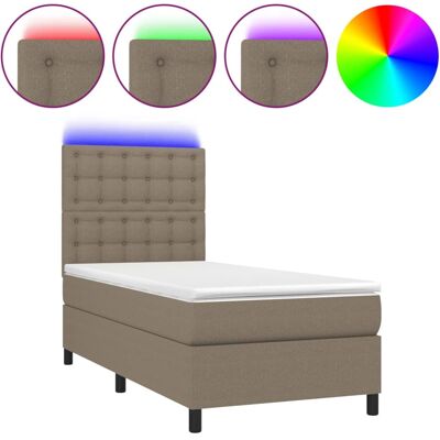 vidaXL Bett 90x200cm mit LED & Matratze vidaXL Bett 90x200cm mit LED & Matratze