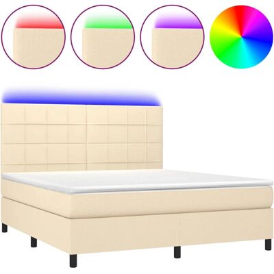 VidaXL Bett mit LED - 160x200cm - Bett VidaXL Bett mit LED - 160x200cm - Bett