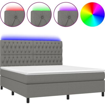 vidaXL Bett mit LED und Matratze - 180x200cm vidaXL Bett mit LED und Matratze - 180x200cm