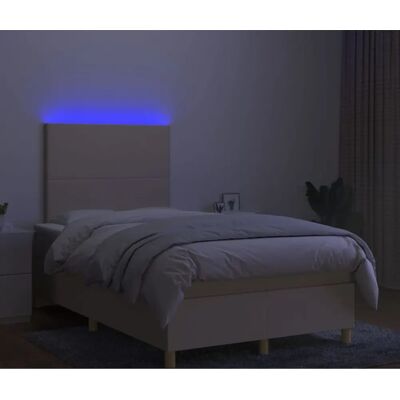 vidaXL Boxspringbett mit LED 120x200cm - Creme vidaXL Boxspringbett mit LED 120x200cm - Creme