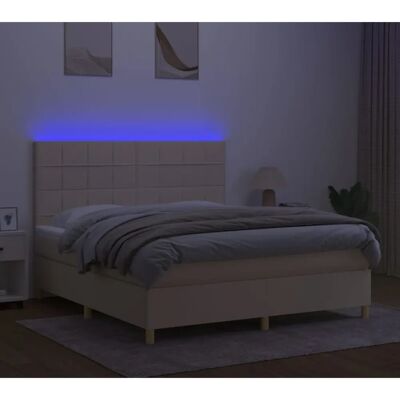 vidaXL Boxspringbett mit Matratze & LED - Komfortabler Schlaf vidaXL Boxspringbett mit Matratze & LED - Komfortabler Schlaf