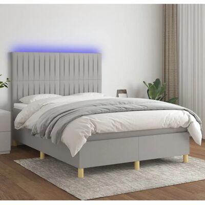 Maisonchic Bett mit LED-Lichtern - Grau Maisonchic Bett mit LED-Lichtern - Grau
