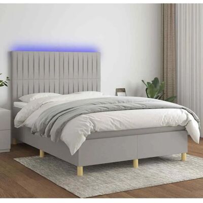 Maisonchic Modell 140x200cm Hellgrau Bett mit LED & Taschenfederkern Maisonchic Modell 140x200cm Hellgrau Bett mit LED & Taschenfederkern