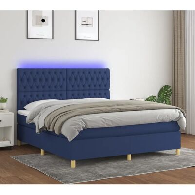 Maisonchic Bett mit Matratze & LED - Blau 180x200cm - Bettart Maisonchic Bett mit Matratze & LED - Blau 180x200cm - Bettart