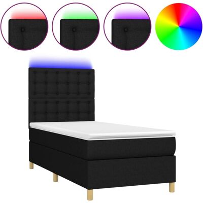 MAISONCHIC Verstellbares Bett mit Matratze & LED - Schwarz MAISONCHIC Verstellbares Bett mit Matratze & LED - Schwarz
