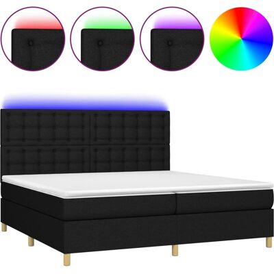 VIDAXL Maisonchic Bett mit LED & Matratze - Schwarz VIDAXL Maisonchic Bett mit LED & Matratze - Schwarz