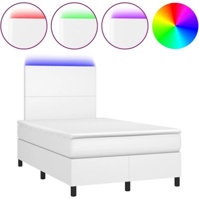 VidaXL Bett mit LED - Langlebiges Kunstleder, Verstellbares Kopfteil VidaXL Bett mit LED - Langlebiges Kunstleder, Verstellbares Kopfteil