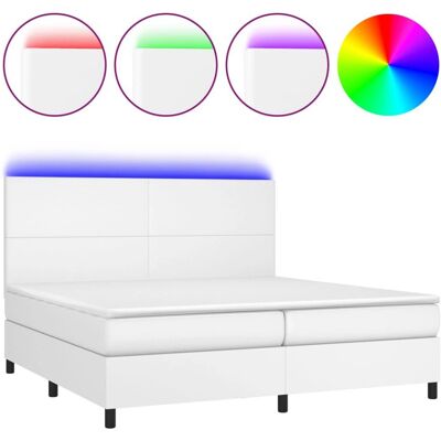 vidaXL 3135844 Bett - Verstellbares Kopfteil, LED, Kunstleder vidaXL 3135844 Bett - Verstellbares Kopfteil, LED, Kunstleder