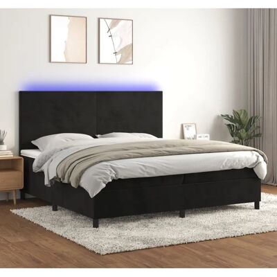 MAISONCHIC Samtbett mit LED - 200x200 cm - Bett MAISONCHIC Samtbett mit LED - 200x200 cm - Bett