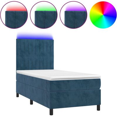 vidaXL Bett mit LED - 80x200cm - Samt & Verstellbares Kopfteil vidaXL Bett mit LED - 80x200cm - Samt & Verstellbares Kopfteil