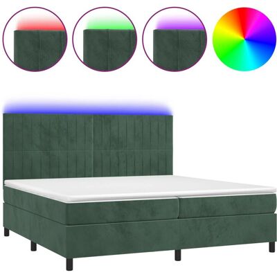 VidaXL Bett mit Samt, LED, Verstellbares Kopfteil - Bett VidaXL Bett mit Samt, LED, Verstellbares Kopfteil - Bett