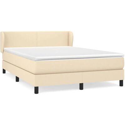 VidaXL Bett mit Matratze - Creme 140x200 cm VidaXL Bett mit Matratze - Creme 140x200 cm