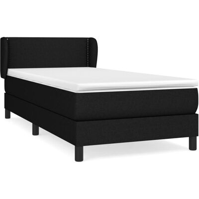 vidaXL 3126143 Schwarzes Bett mit Matratze - Bett vidaXL 3126143 Schwarzes Bett mit Matratze - Bett