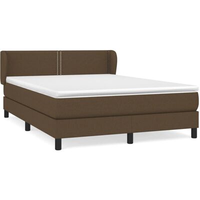 vidaXL Dunkelbraunes Bett 140x200cm mit Matratze vidaXL Dunkelbraunes Bett 140x200cm mit Matratze