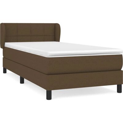 vidaXL Bett - Dunkelbraun - Mittelfest - 90x190 cm - Schlafzimmermöbel vidaXL Bett - Dunkelbraun - Mittelfest - 90x190 cm - Schlafzimmermöbel