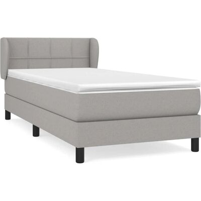 vidaXL 3126261 Bett - Hellgrau - Boxspring mit Matratze vidaXL 3126261 Bett - Hellgrau - Boxspring mit Matratze