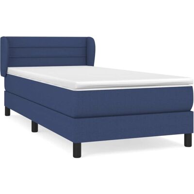 vidaXL Bett mit verstellbarem Kopfteil - Blau - Bett vidaXL Bett mit verstellbarem Kopfteil - Blau - Bett