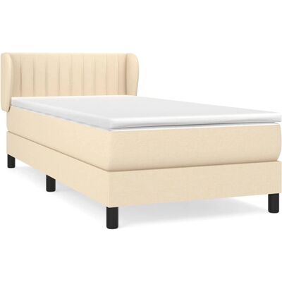 vidaXL Creme Bett - Matratze & Rahmen vidaXL Creme Bett - Matratze & Rahmen