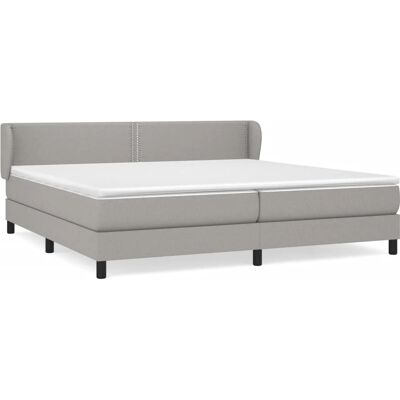 vidaXL 3126429 Hellgrauer Stoff Boxspringbett - Bett vidaXL 3126429 Hellgrauer Stoff Boxspringbett - Bett
