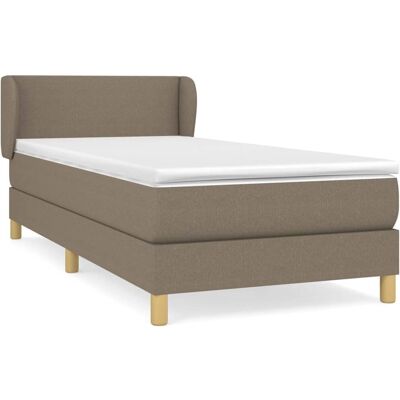 Lit VidaXL - Taupe, Modèle 3126601, Tête de lit réglable - Lit - Publicité Lit VidaXL - Taupe, Modèle 3126601, Tête de lit réglable - Lit - Publicité