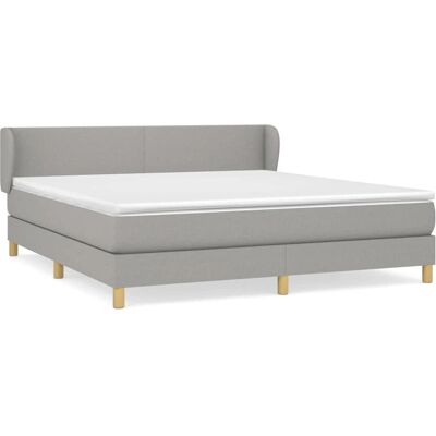 vidaXL 3126661 Hellgraues Stoffbett - Bett vidaXL 3126661 Hellgraues Stoffbett - Bett