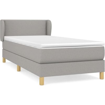 vidaXL 3126677 Bett - Verstellbares Kopfteil, Taschenfederkernmatratze, Hellgrau vidaXL 3126677 Bett - Verstellbares Kopfteil, Taschenfederkernmatratze, Hellgrau