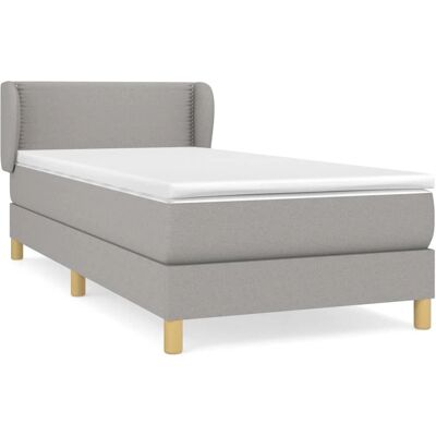 vidaXL Bett - Hellgrau - Bett vidaXL Bett - Hellgrau - Bett