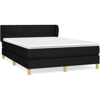 vidaXL Bett - 140x190cm Schwarz Modernes Bett vidaXL Bett - 140x190cm Schwarz Modernes Bett
