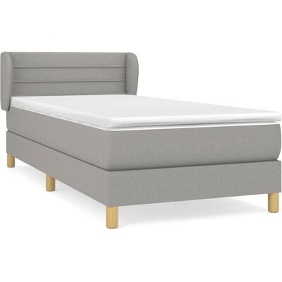 VidaXL 3126893 Bett - Verstellbares Kopfteil - Taschenfederkernmatratze - Hellgrau - Bettart VidaXL 3126893 Bett - Verstellbares Kopfteil - Taschenfederkernmatratze - Hellgrau - Bettart