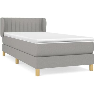 VidaXL Hellgraues Taschenfederbett - Bett VidaXL Hellgraues Taschenfederbett - Bett
