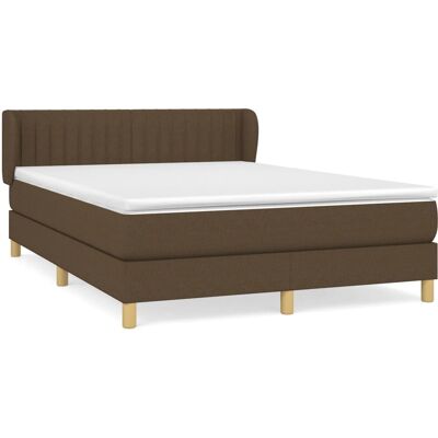 vidaXL Bett - Dunkelbraun - 160x200 cm - Federkernmatratze vidaXL Bett - Dunkelbraun - 160x200 cm - Federkernmatratze
