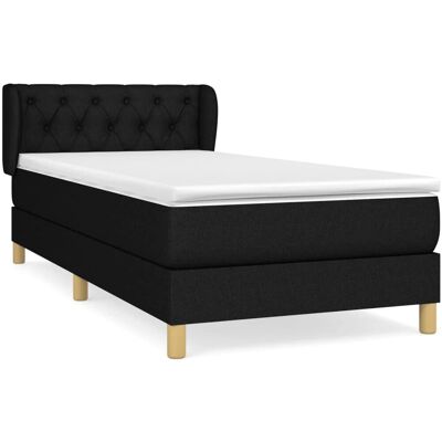 vidaXL Bett - 80x200cm, Schwarz - Verstellbar, Taschenfederkern, Modern vidaXL Bett - 80x200cm, Schwarz - Verstellbar, Taschenfederkern, Modern