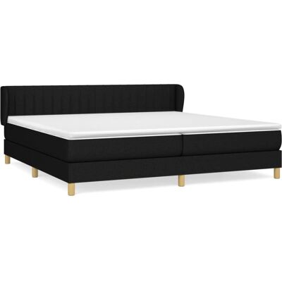 vidaXL 3127071 schwarzes Stoffbett mit Matratze - Bett vidaXL 3127071 schwarzes Stoffbett mit Matratze - Bett