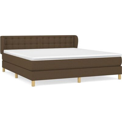 VidaXL Bett - Dunkelbraun - Matratze, Kopfteil, Rahmen - Bett VidaXL Bett - Dunkelbraun - Matratze, Kopfteil, Rahmen - Bett