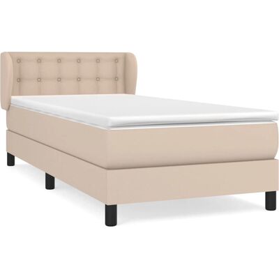 vidaXL Boxspringbett mit Höhenverstellbarem Kopfteil - Taschenfederkern, Kunstleder vidaXL Boxspringbett mit Höhenverstellbarem Kopfteil - Taschenfederkern, Kunstleder